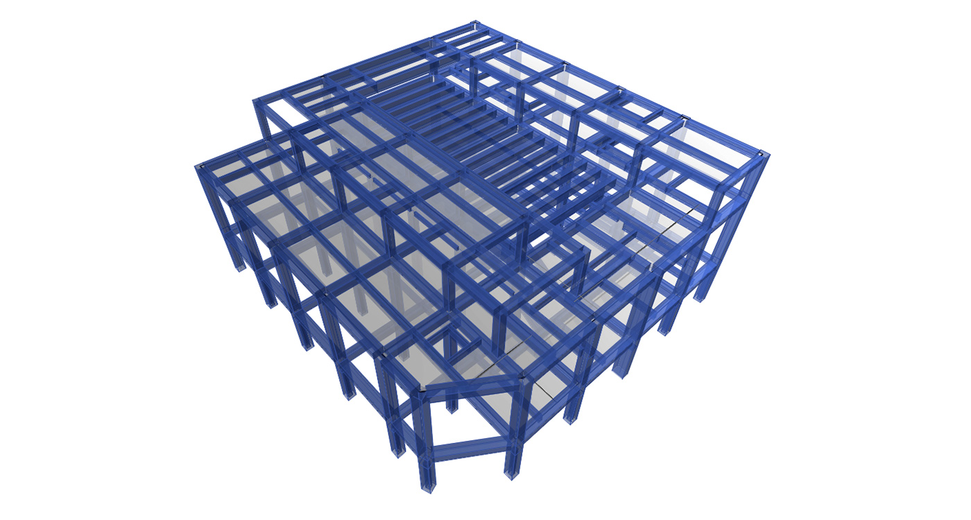 Modelo matemático estructura intervenida. Estudio de vulnerabilidad sísmica e intervención estructural de Bodega Comfama Independientes