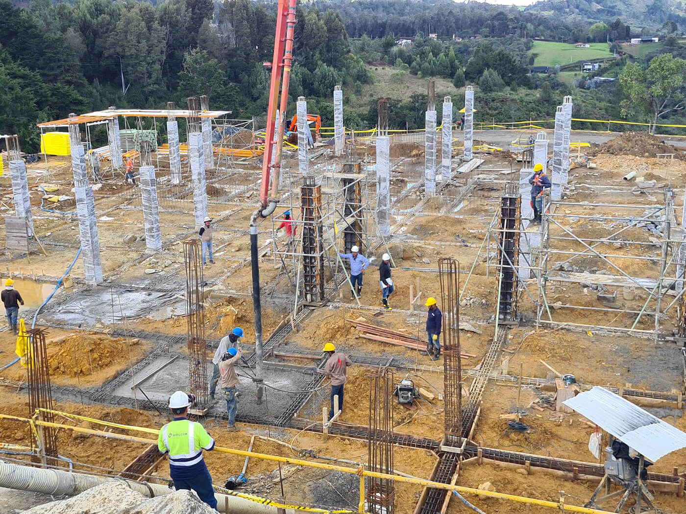 Avance de construcción - Vaciado de columnas, Diseño estructural Casa Eterna